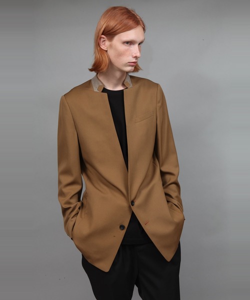 ato(アトウ)の「REVERSE COLLAR LUMANO TWILL JACKET(テーラードジャケット・メンズ・ベージュ/ブラック/ネイビー・44/46/48)」の7枚目の写真