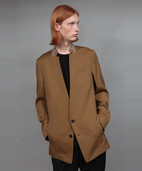 ato(アトウ)の「REVERSE COLLAR LUMANO TWILL JACKET(テーラードジャケット・メンズ・ベージュ/ブラック/ネイビー・44/46/48)」の9枚目の写真