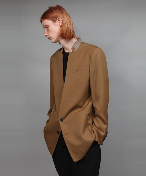 ato(アトウ)の「REVERSE COLLAR LUMANO TWILL JACKET(テーラードジャケット・メンズ・ベージュ/ブラック/ネイビー・44/46/48)」の10枚目の写真