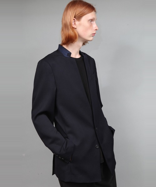 ato(アトウ)の「REVERSE COLLAR LUMANO TWILL JACKET(テーラードジャケット・メンズ・ベージュ/ブラック/ネイビー・44/46/48)」の13枚目の写真