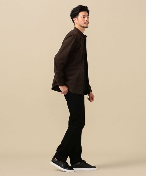 SHIPS(シップス)の「SC: フェイクスエード スタンドカラー シャツ(シャツ/ブラウス・メンズ・ブラック/ブラウン・MEDIUM/LARGE/X-LARGE/SMALL)」の8枚目の写真