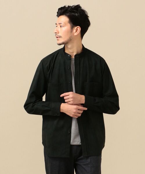 SHIPS(シップス)の「SC: フェイクスエード スタンドカラー シャツ(シャツ/ブラウス・メンズ・ブラック/ブラウン・MEDIUM/LARGE/X-LARGE/SMALL)」の9枚目の写真