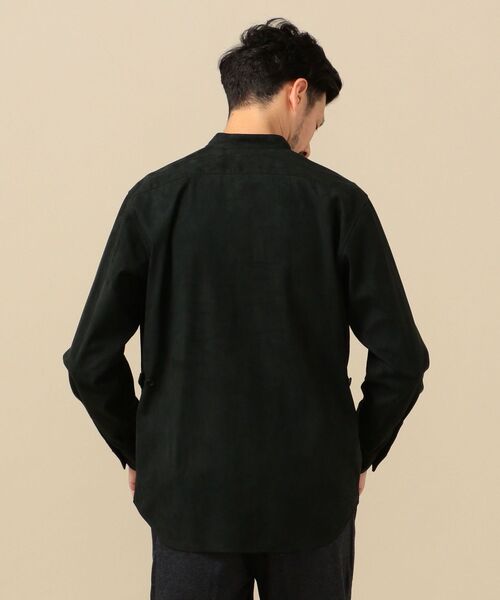 SHIPS(シップス)の「SC: フェイクスエード スタンドカラー シャツ(シャツ/ブラウス・メンズ・ブラック/ブラウン・MEDIUM/LARGE/X-LARGE/SMALL)」の11枚目の写真