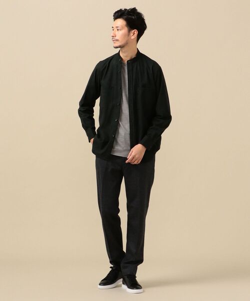 SHIPS(シップス)の「SC: フェイクスエード スタンドカラー シャツ(シャツ/ブラウス・メンズ・ブラック/ブラウン・MEDIUM/LARGE/X-LARGE/SMALL)」の12枚目の写真