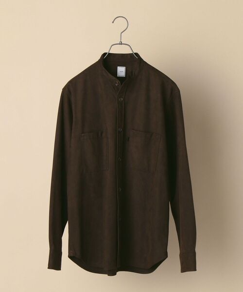 SHIPS(シップス)の「SC: フェイクスエード スタンドカラー シャツ(シャツ/ブラウス・メンズ・ブラック/ブラウン・MEDIUM/LARGE/X-LARGE/SMALL)」の15枚目の写真