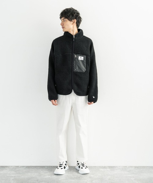 Mark Gonzales(マーク・ゴンザレス)の「MARK GONZALES 別注 フリース ボアジャケット(ブルゾン・メンズ・ベージュ/ブラック/ブラウン/オフホワイト・M/L/XL)」の12枚目の写真