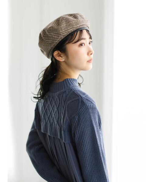 earth music&ecology（アースミュージックアンドエコロジー）の「リバーシブベレー帽 ＊（ハンチング/ベレー帽・レディース・ブラック/ブラウン・FREE）」の4枚目の写真