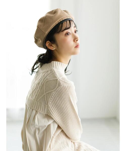 earth music&ecology（アースミュージックアンドエコロジー）の「リバーシブベレー帽 ＊（ハンチング/ベレー帽・レディース・ブラック/ブラウン・FREE）」の5枚目の写真