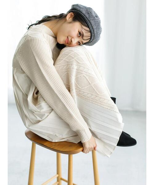 earth music&ecology（アースミュージックアンドエコロジー）の「リバーシブベレー帽 ＊（ハンチング/ベレー帽・レディース・ブラック/ブラウン・FREE）」の6枚目の写真