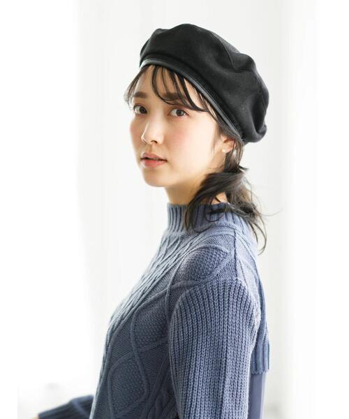 earth music&ecology（アースミュージックアンドエコロジー）の「リバーシブベレー帽 ＊（ハンチング/ベレー帽・レディース・ブラック/ブラウン・FREE）」の9枚目の写真