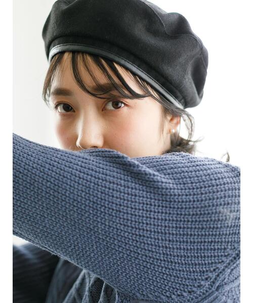 earth music&ecology（アースミュージックアンドエコロジー）の「リバーシブベレー帽 ＊（ハンチング/ベレー帽・レディース・ブラック/ブラウン・FREE）」の10枚目の写真