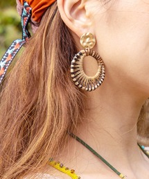 チャイハネ | 【チャイハネ】ラウンドラタンピアス(ピアス(両耳用))