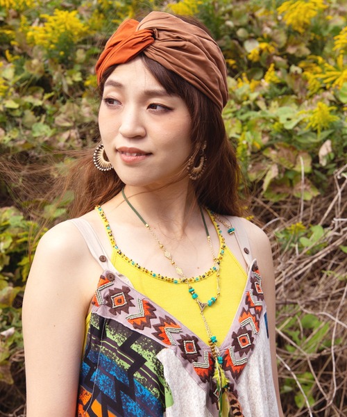 チャイハネ（チャイハネ）の「【チャイハネ】ラウンドラタンピアス（ピアス（両耳用）・レディース・ブラック/ナチュラル・FREE）」の5枚目の写真