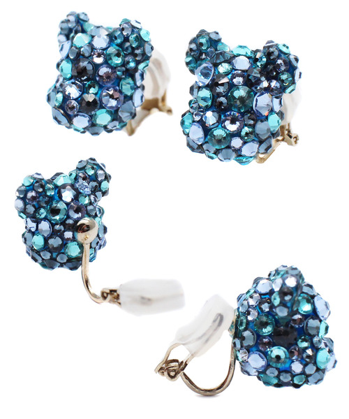 BE@RBRICK(ベアブリック)の「BE@RBRICK CRYSTAL DECORATE EARRING(CRYSTAL/PINK/BLUE)(イヤリング・レディース・ブルー/シルバー/ピンク・FREE)」の2枚目の写真