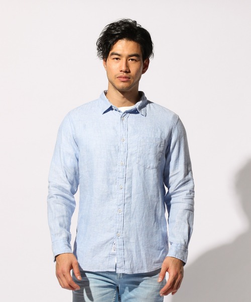 BAYFLOW（ベイフロー）の「リゾートリネンシャツ（シャツ/ブラウス・メンズ・ライトブルー/オフホワイト/イエロー/ブルー/ライトグリーン/ライトブラウン・SMALL/MEDIUM/LARGE）」の20枚目の写真