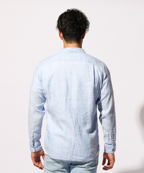 BAYFLOW（ベイフロー）の「リゾートリネンシャツ（シャツ/ブラウス・メンズ・ライトブルー/オフホワイト/イエロー/ブルー/ライトグリーン/ライトブラウン・SMALL/MEDIUM/LARGE）」の8枚目の写真