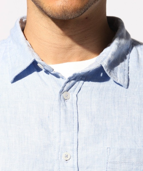 BAYFLOW（ベイフロー）の「リゾートリネンシャツ（シャツ/ブラウス・メンズ・ライトブルー/オフホワイト/イエロー/ブルー/ライトグリーン/ライトブラウン・SMALL/MEDIUM/LARGE）」の13枚目の写真