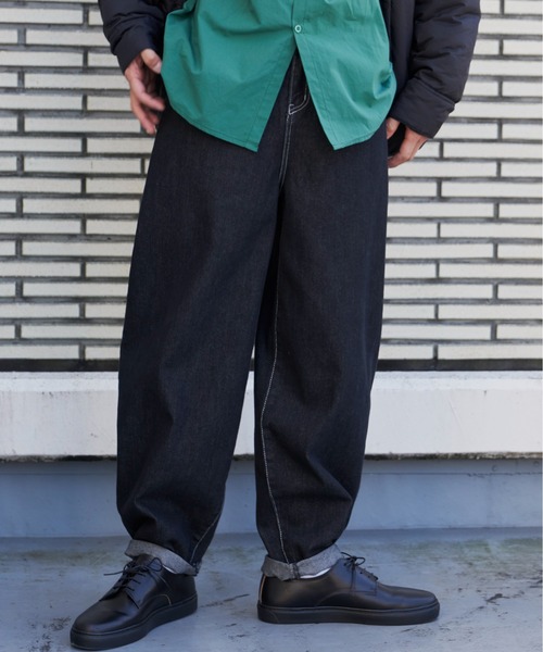 Libra Cue（リブラ キュー）の「【サイズ展開あり】デニムバルーンパンツ（デニムパンツ・レディース・ブラック/ダークブルー/ホワイト・FREE/2）」の15枚目の写真