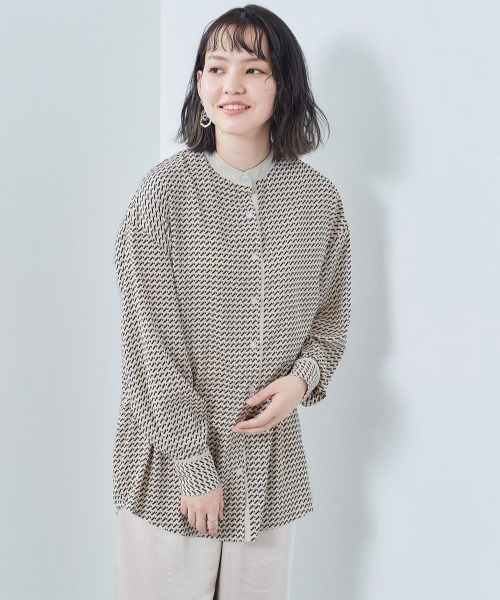 cepo(セポ)の「キカガククレリックシャツ(シャツ/ブラウス・レディース・オフホワイト/ミント・M)」の5枚目の写真