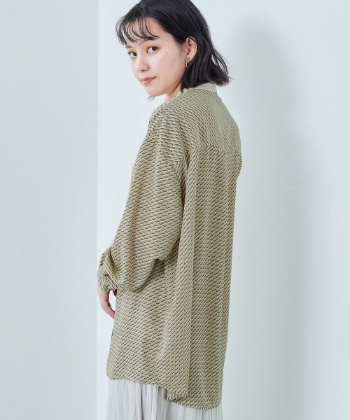cepo(セポ)の「キカガククレリックシャツ(シャツ/ブラウス・レディース・オフホワイト/ミント・M)」の6枚目の写真