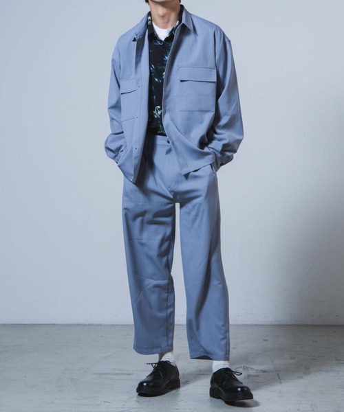 WEGO（ウィゴー）の「WEGO/【セットアップ対応商品】アーバンカラーCPOシャツ（ブルゾン・メンズ・サックスブルー/ベージュ/ラベンダー/ホワイト/ブラック・S/M/L）」の10枚目の写真