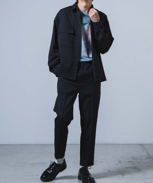 WEGO（ウィゴー）の「WEGO/【セットアップ対応商品】アーバンカラーCPOシャツ（ブルゾン・メンズ・サックスブルー/ベージュ/ラベンダー/ホワイト/ブラック・S/M/L）」の21枚目の写真