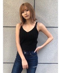 ENVYM | バックスピンドルショートＫｎｉｔキャミ(キャミソール)