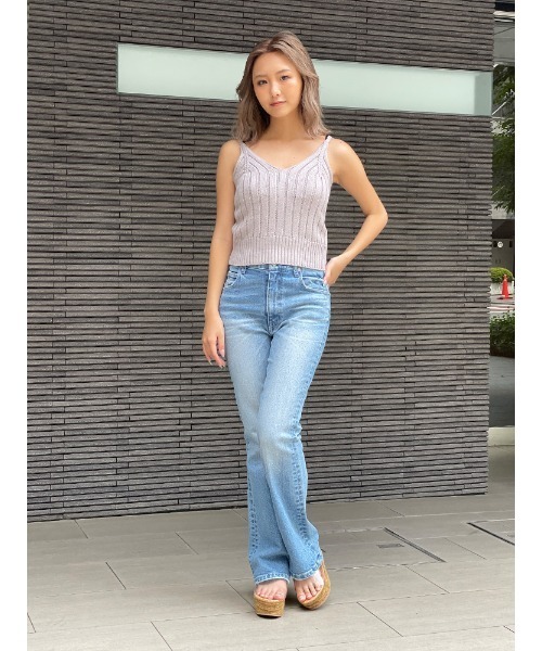 ENVYM(アンビー)の「バックスピンドルショートKnitキャミ(キャミソール・レディース・ホワイト/ブラック/グレー・FREE)」の13枚目の写真