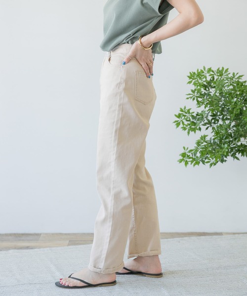 ITEMS URBANRESEARCH（アイテムズ アーバンリサーチ）の「カツラギストレートパンツ（その他パンツ・レディース・ベージュ/ダークブラウン/アイボリー・SMALL/MEDIUM）」の10枚目の写真