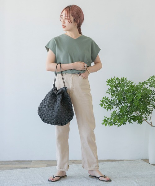 ITEMS URBANRESEARCH（アイテムズ アーバンリサーチ）の「カツラギストレートパンツ（その他パンツ・レディース・ベージュ/ダークブラウン/アイボリー・SMALL/MEDIUM）」の13枚目の写真