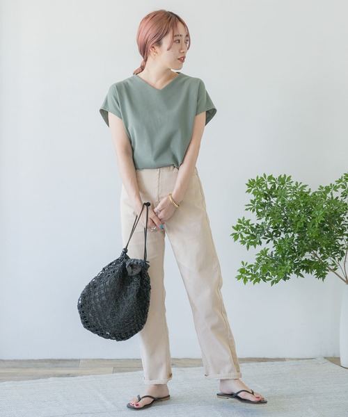 ITEMS URBANRESEARCH（アイテムズ アーバンリサーチ）の「カツラギストレートパンツ（その他パンツ・レディース・ベージュ/ダークブラウン/アイボリー・SMALL/MEDIUM）」の14枚目の写真