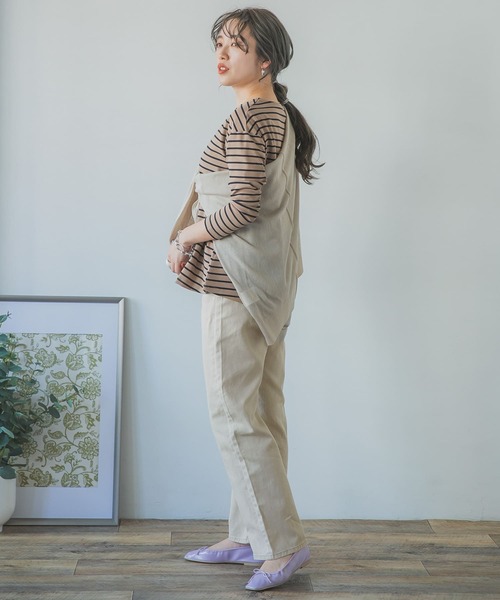 ITEMS URBANRESEARCH（アイテムズ アーバンリサーチ）の「カツラギストレートパンツ（その他パンツ・レディース・ベージュ/ダークブラウン/アイボリー・SMALL/MEDIUM）」の22枚目の写真