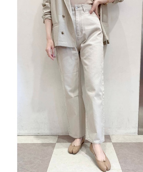 ITEMS URBANRESEARCH（アイテムズ アーバンリサーチ）の「カツラギストレートパンツ（その他パンツ・レディース・ベージュ/ダークブラウン/アイボリー・SMALL/MEDIUM）」の3枚目の写真