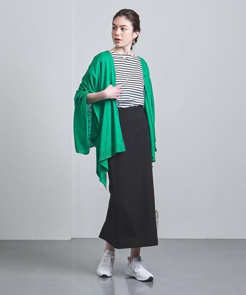 UNITED ARROWS(ユナイテッドアローズ)の「UBC LINEN マルチウェイ カーディガン†◆(カーディガン/ボレロ・レディース・ケリー/ネイビー/ベージュ・FREE)」の2枚目の写真