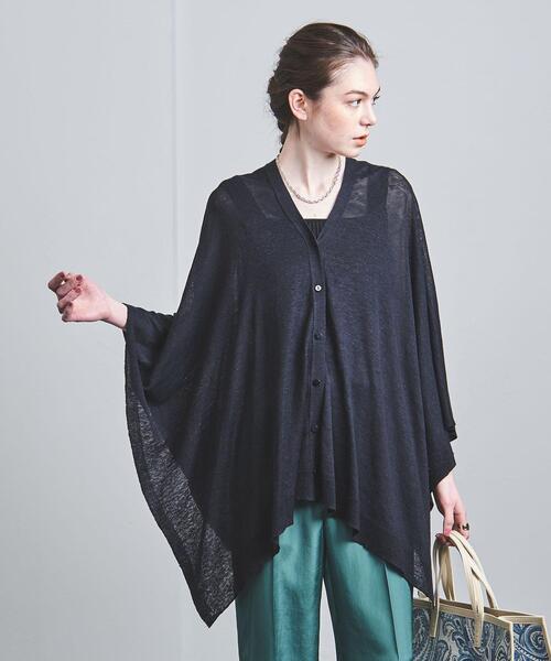 UNITED ARROWS(ユナイテッドアローズ)の「UBC LINEN マルチウェイ カーディガン†◆(カーディガン/ボレロ・レディース・ケリー/ネイビー/ベージュ・FREE)」の6枚目の写真