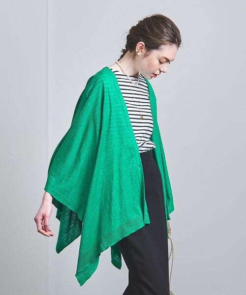 UNITED ARROWS(ユナイテッドアローズ)の「UBC LINEN マルチウェイ カーディガン†◆(カーディガン/ボレロ・レディース・ケリー/ネイビー/ベージュ・FREE)」の11枚目の写真