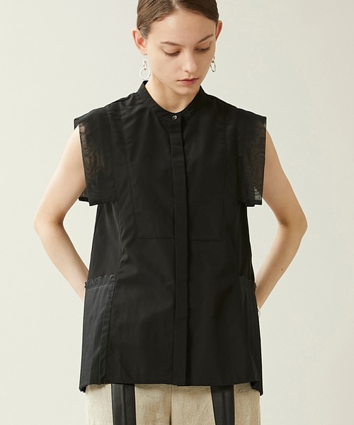 city（シティ）の「【CITY】パネルクロスボトムプリーツブラウス