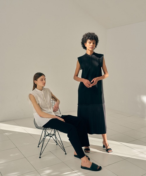 city（シティ）の「【CITY】パネルクロスボトムプリーツブラウス（シャツ/ブラウス・レディース・ホワイト/ブラック・FREE）」の10枚目の写真