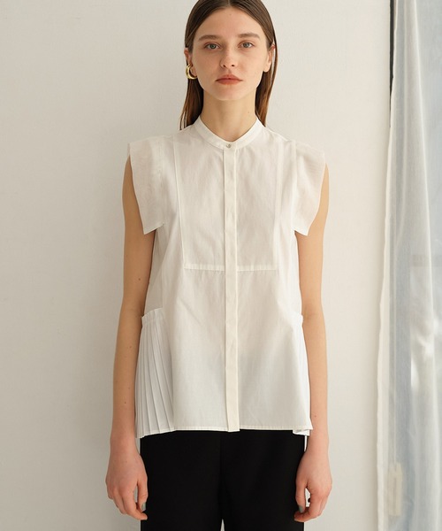 city（シティ）の「【CITY】パネルクロスボトムプリーツブラウス（シャツ/ブラウス・レディース・ホワイト/ブラック・FREE）」の21枚目の写真