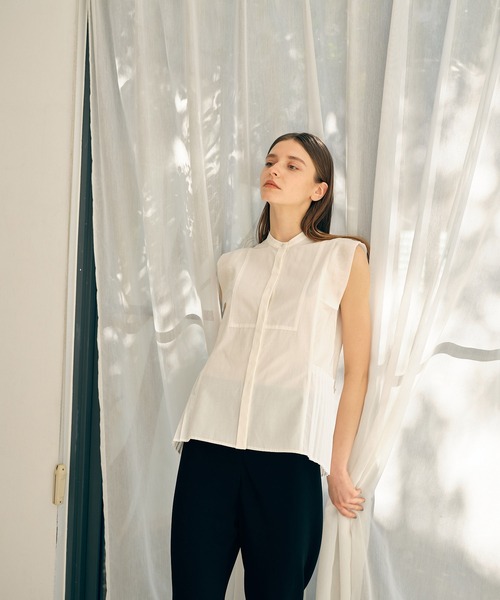 city（シティ）の「【CITY】パネルクロスボトムプリーツブラウス（シャツ/ブラウス・レディース・ホワイト/ブラック・FREE）」の13枚目の写真