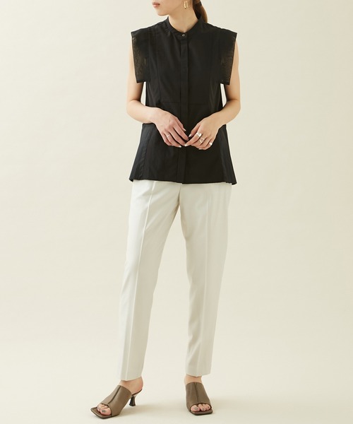 city（シティ）の「【CITY】パネルクロスボトムプリーツブラウス（シャツ/ブラウス・レディース・ホワイト/ブラック・FREE）」の12枚目の写真