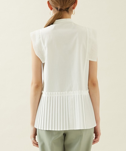 city（シティ）の「【CITY】パネルクロスボトムプリーツブラウス（シャツ/ブラウス・レディース・ホワイト/ブラック・FREE）」の14枚目の写真