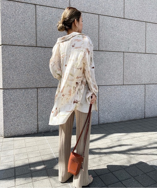 StyleSea（スタイルシー）の「ペイントルーズシャツ（シャツ/ブラウス・レディース・モカ/ラベンダー/ブルー・FREE）」の20枚目の写真