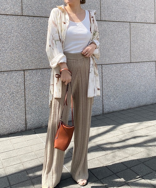 StyleSea（スタイルシー）の「ペイントルーズシャツ（シャツ/ブラウス・レディース・モカ/ラベンダー/ブルー・FREE）」の17枚目の写真