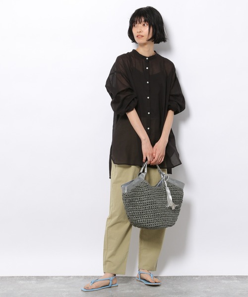 LAKOLE（ラコレ）の「ペーパータッセルトートバッグ / 930391（かごバッグ・レディース・グレー/ブラウン/ナチュラル・FREE）」の12枚目の写真