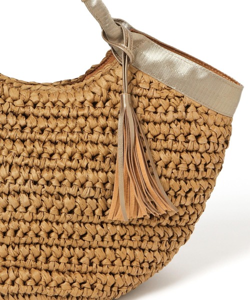 LAKOLE（ラコレ）の「ペーパータッセルトートバッグ / 930391（かごバッグ・レディース・グレー/ブラウン/ナチュラル・FREE）」の8枚目の写真