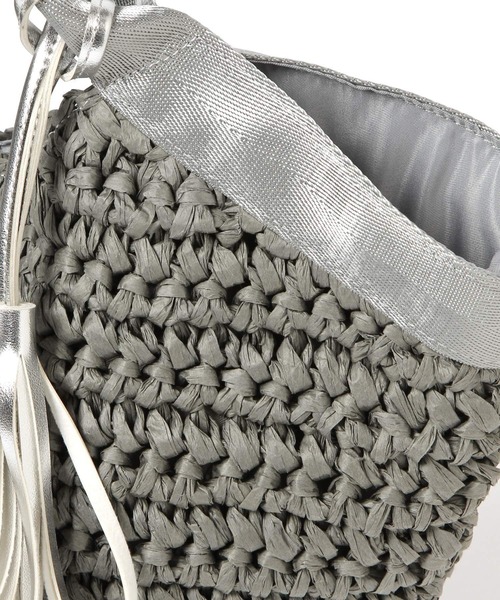 LAKOLE（ラコレ）の「ペーパータッセルトートバッグ / 930391（かごバッグ・レディース・グレー/ブラウン/ナチュラル・FREE）」の9枚目の写真