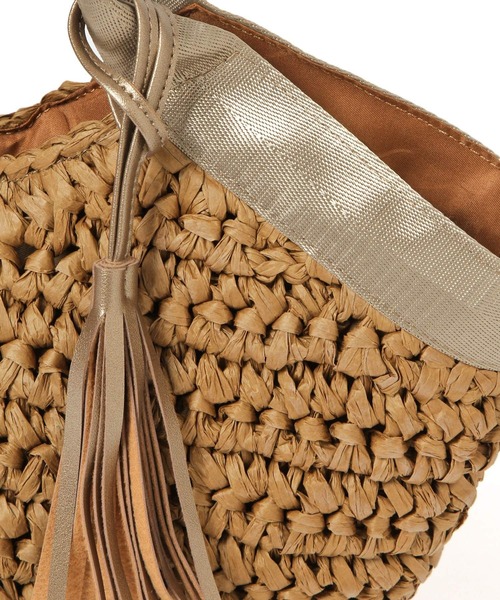 LAKOLE（ラコレ）の「ペーパータッセルトートバッグ / 930391（かごバッグ・レディース・グレー/ブラウン/ナチュラル・FREE）」の14枚目の写真