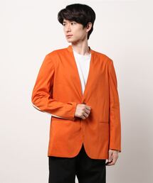 メンズのノーカラージャケット オレンジ 橙色系 ファッション通販 Zozotown