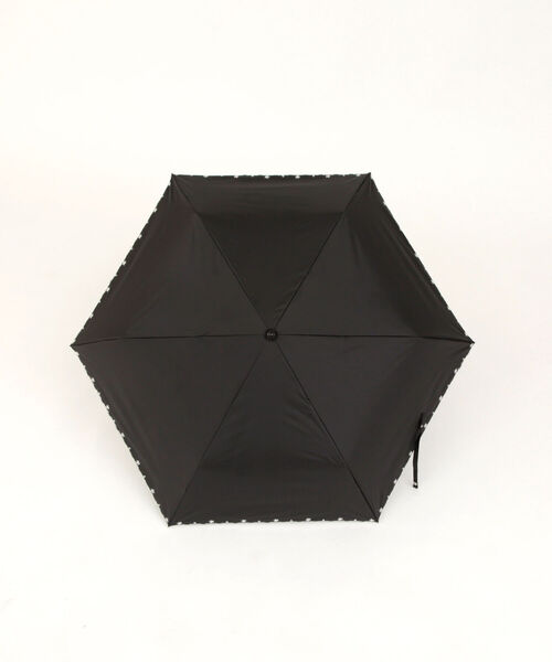 スカラップフラワー刺繍晴雨兼用折りたたみ傘日傘